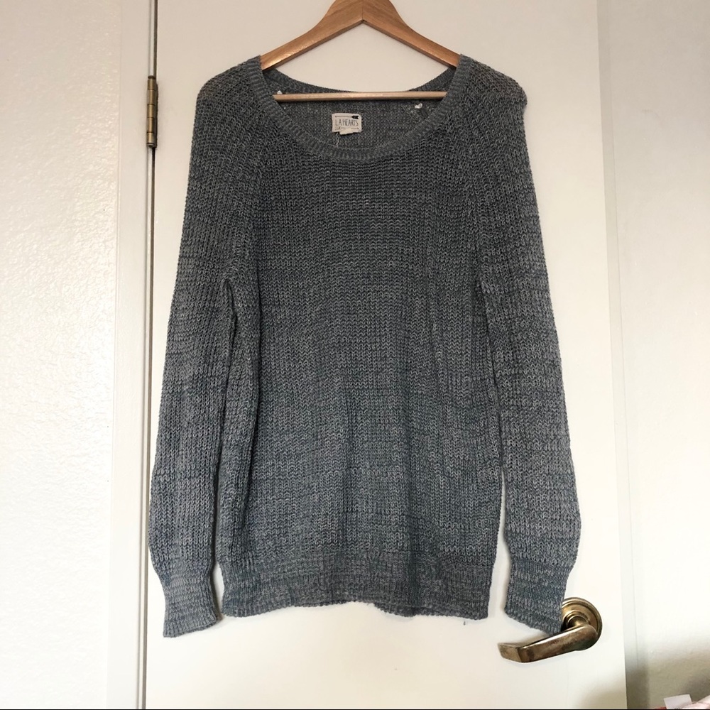 LA Hearts Blue/Gray Sweater
